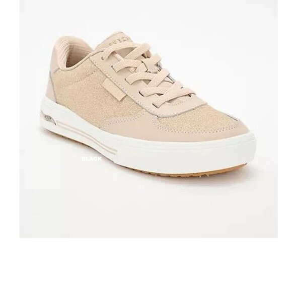 Skechers Street Arch Fit Arcade Sneakers-Glittery Night Taupe Sz 6.5 - Picture 2 of 6